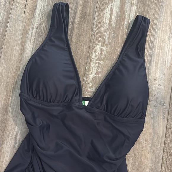 J. Crew Navy Plunge V-neck One Piece Swimsuit 10 - Picture 6 of 12